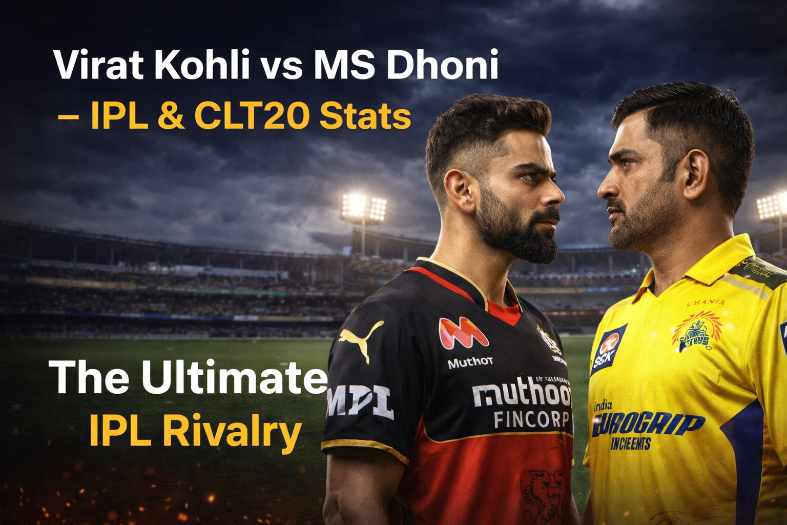Virat Kohli vs MS Dhoni – IPL & CLT20 Stats​