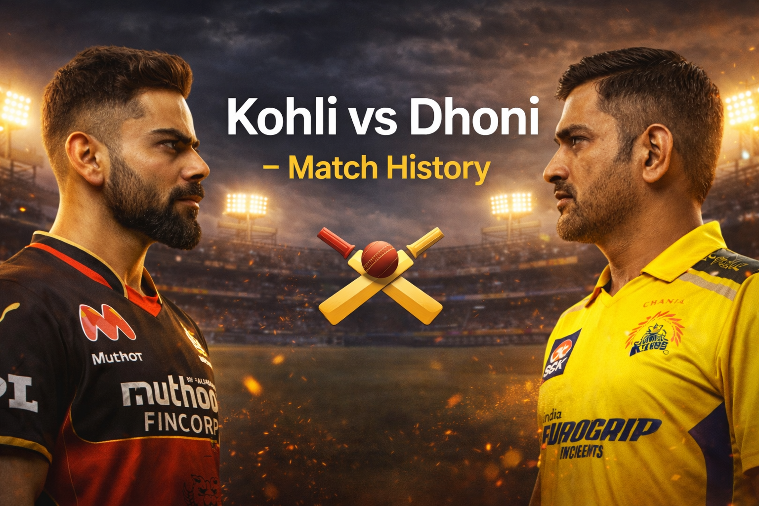 Kohli vs Dhoni Match History